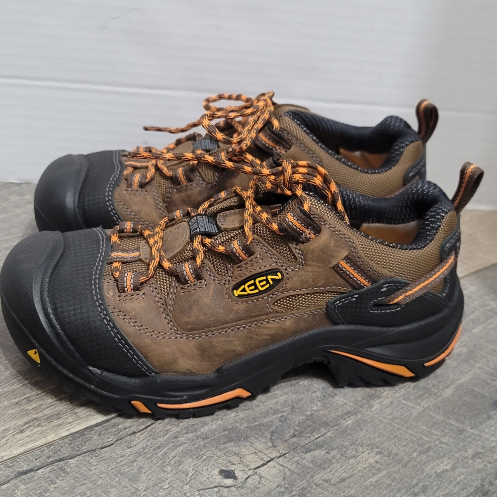 NEW KEEN Utility Braddock Low USA Made Mens Brown/Black Hiking Work Shoes Sz 7EE - Picture 2 of 12